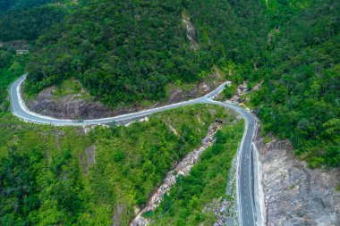 Khanh Le Pass seen from above is beautiful and majestic. This is the most beautiful and dangerous pass connecting Nha Trang and Da Lat of Vietnam
