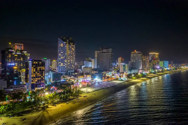 Coastal City Nha Trang Seen Night Famous City Cultural Tourism — 图库照片