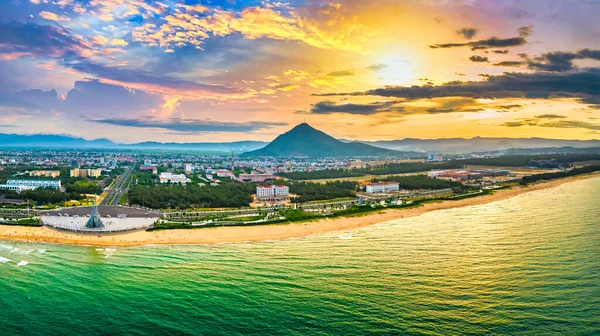 Scenery Seen Coastal City Tuy Hoa Vietnam Welcomes Beautiful Sunset — Zdjęcie stockowe