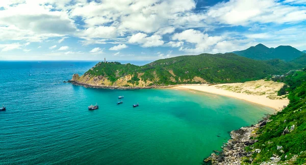 Beautiful Bays Sunny Morning Lighthouse Dai Lanh Phu Yen Vietnam — Foto Stock