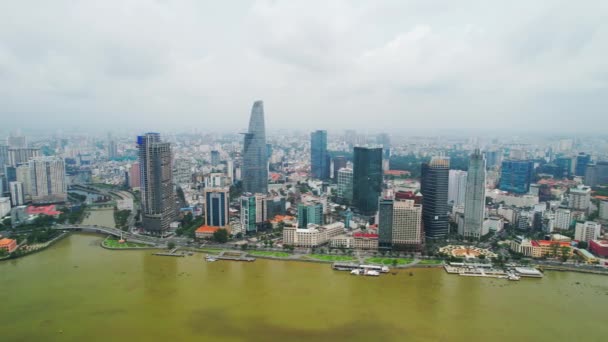 Chi Minh City Vietnam June 4Th 2022 Aerial View Chi — Stock Video