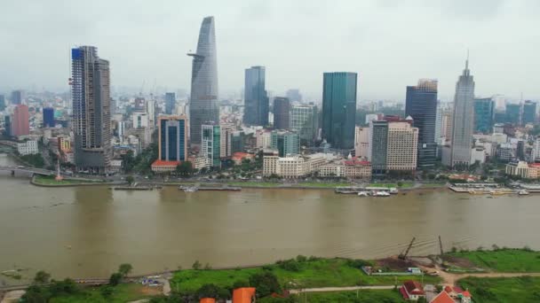 Chi Minh City Vietnam June 4Th 2022 Aerial View Chi — Stock Video