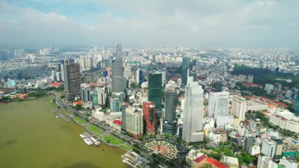 Chi Minh City Vietnam June 4Th 2022 Aerial View Chi — Stockvideo