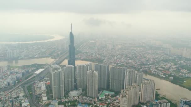 Chi Minh City Vietnam June 4Th 2022 Aerial View Morning — Stok video