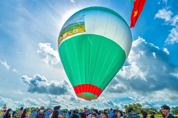 Giang Vietnam Szeptember 2022 Hőlégballon Fesztivál Területen Betakarítás Után Vonzza — Stock Fotó