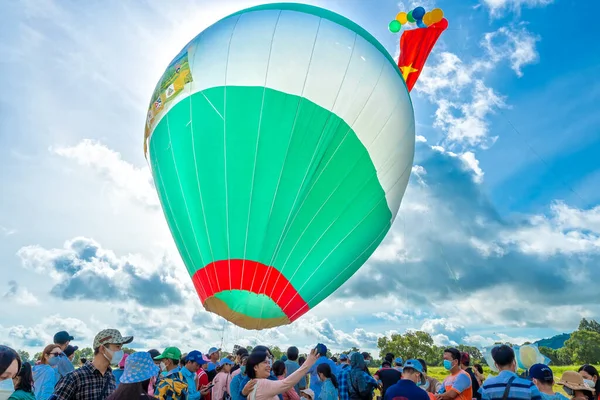 Giang Vietnã Setembro 2022 Festival Balões Quente Campo Após Colheita — Fotografia de Stock