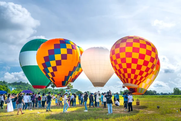 Giang Vietnam Settembre 2022 Festival Delle Mongolfiere Nel Campo Dopo — Foto Stock