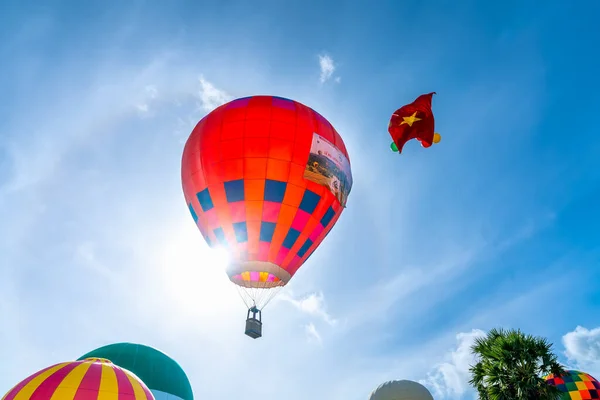 Giang Vietnam Szeptember 2022 Hőlégballon Fesztivál Területen Betakarítás Után Vonzza — Stock Fotó