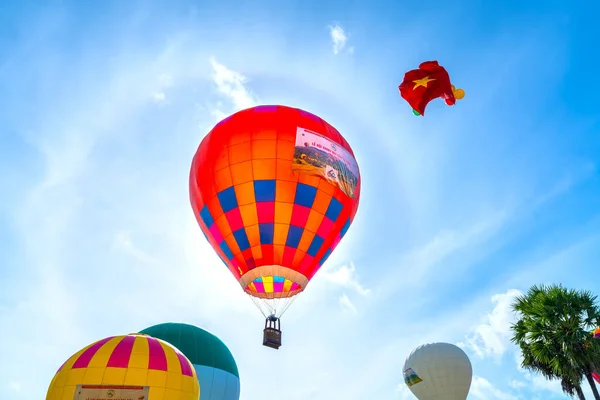 Giang Vietnã Setembro 2022 Festival Balões Quente Campo Após Colheita — Fotografia de Stock