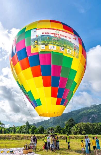 Giang Vietnam September 2022 Das Heißluftballonfestival Auf Dem Feld Nach — Stockfoto