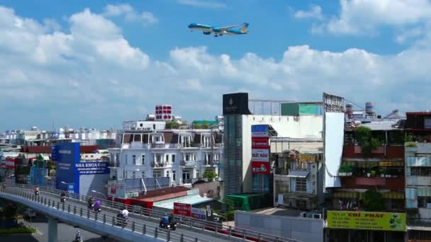 베트남 호치민 2022 베트남 A892 A350 베트남 호치민 근처의 상공을 — 비디오