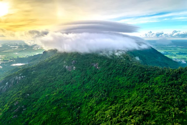 Morgen Auf Dem Gipfel Des Berges Tri Ton Giang Vietnam — Stockfoto