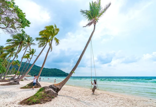 Phu Quoc Vietnam Abril 2022 Hermosa Playa Tropical Isla Perlas —  Fotos de Stock