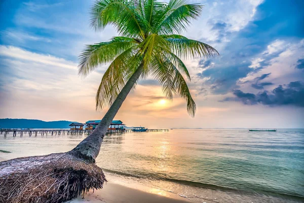 Phu Quoc Adası Ndaki Kumlu Sahilde Tropikal Plaj Vietnam Gün — Stok fotoğraf