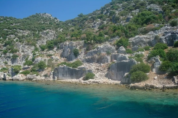 Costa de Kekova isla — Foto de Stock