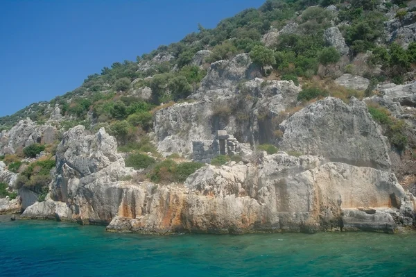 Costa da ilha de Kekova — Fotografia de Stock