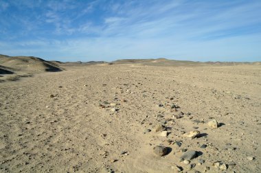 steen en Egyptische zandwoestijn.
