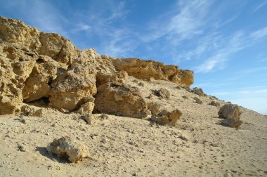 steen en Egyptische zandwoestijn.