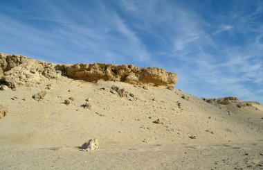 steen en Egyptische zandwoestijn.