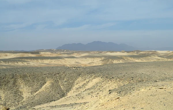 Stone and sandy Egyptian desert. — Stock Photo, Image