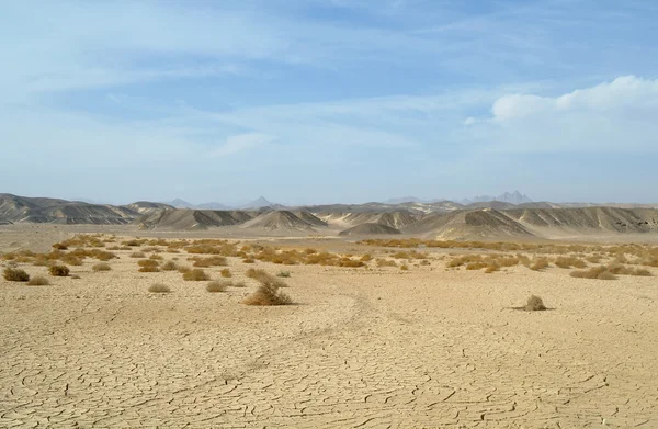Kő és homokos egyiptomi sivatagban. — Stock Fotó