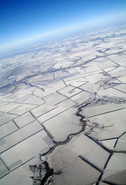 Vista aérea de invierno, Ucrania . — Foto de Stock