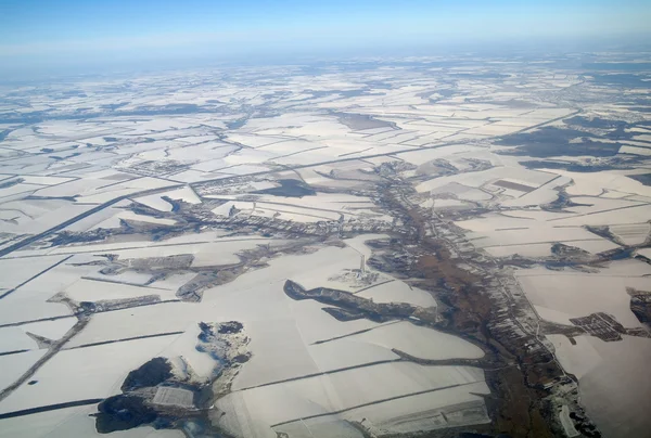 Vue aérienne d'hiver, Ukraine . — Photo