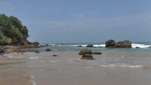 Tropische kust, sri lanka. — Stockvideo