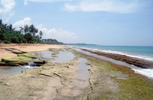 Playa salvaje en la costa de Sri Lanka — Foto de Stock