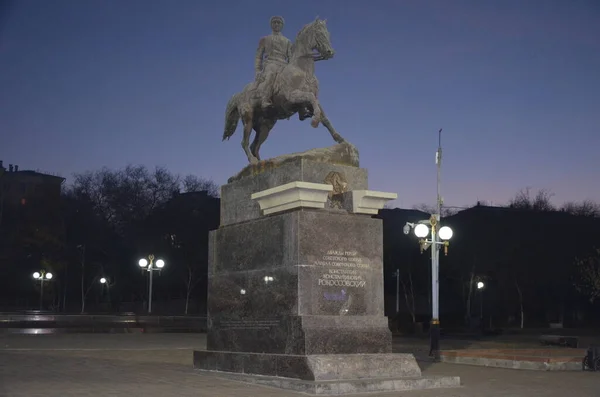 Picture Shows Monument Rokossovskiy — Stock Photo, Image