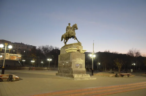 图为罗科索夫斯基纪念碑 — 图库照片