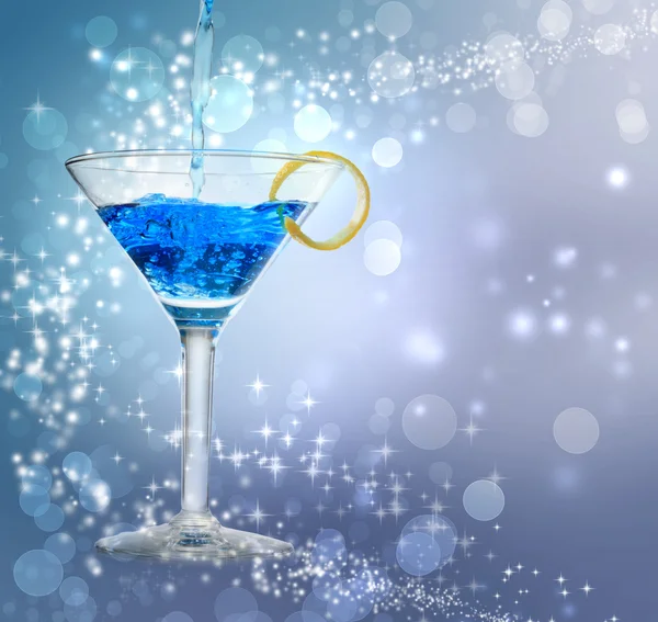 Cocktail azul — Fotografia de Stock