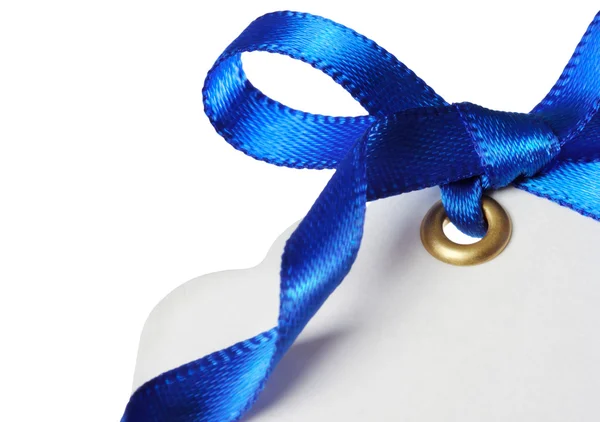 Price Tag with Blue Ribbon — Stock Photo, Image