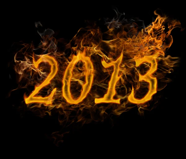 Nouvel An 2013 texte en feu — Photo