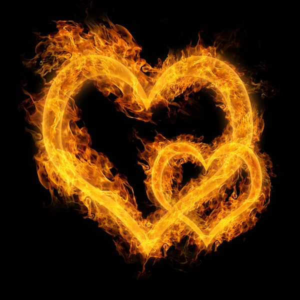 Hjärta av eld — Stockfoto