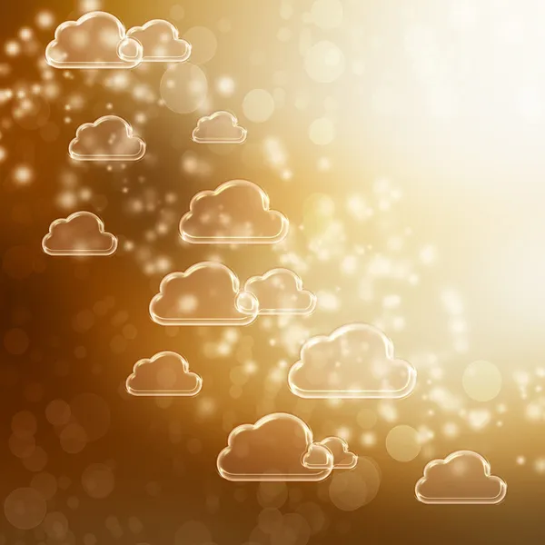 Golden Cloud Shapes fundo — Fotografia de Stock