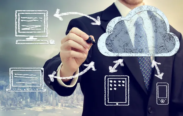 Cloud computing-concept — Stockfoto