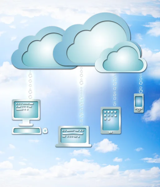 Concept de Cloud Computing — Photo