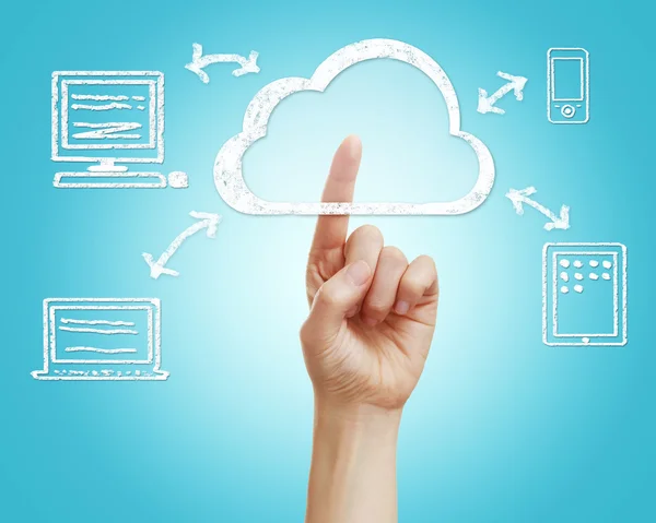 Concetto di cloud computing — Foto Stock