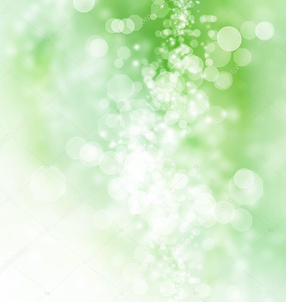 Green Abstract Bokeh lights background