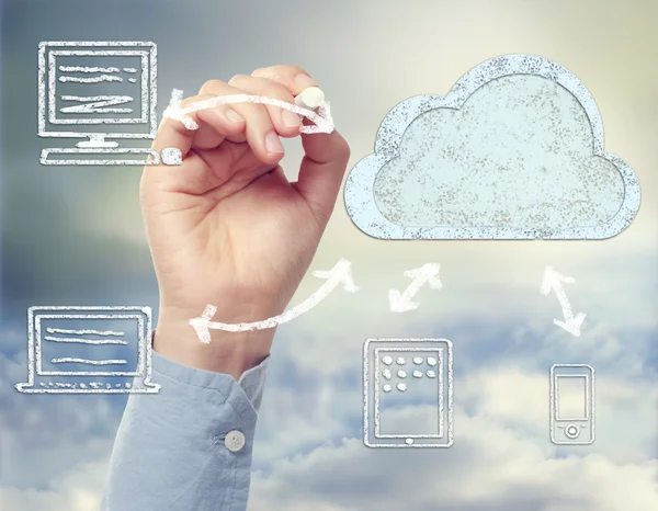 Concetto di cloud computing — Foto Stock