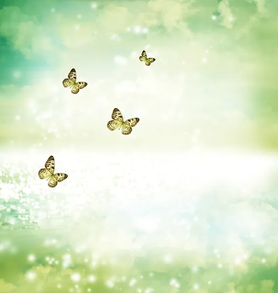 Schmetterlinge am Fantasiesee — Stockfoto