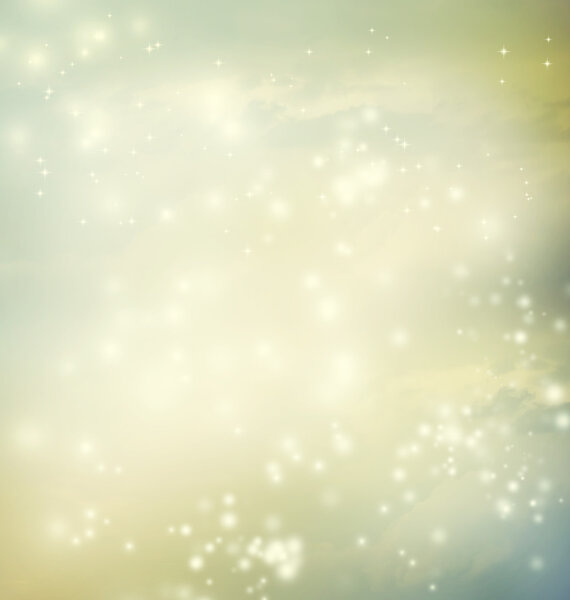 Green abstract lights on green gradient background