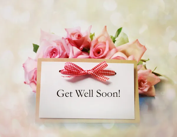 Get Well Soon Greeting Card — Stock Photo, Image