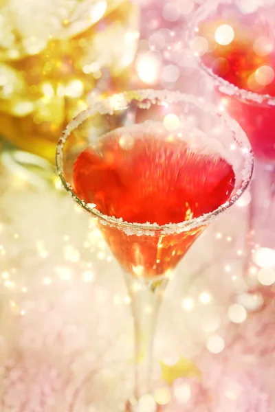 Roter Cocktail mit Salz — Stockfoto
