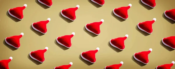 Pattern of small santa hats — Stock Photo, Image