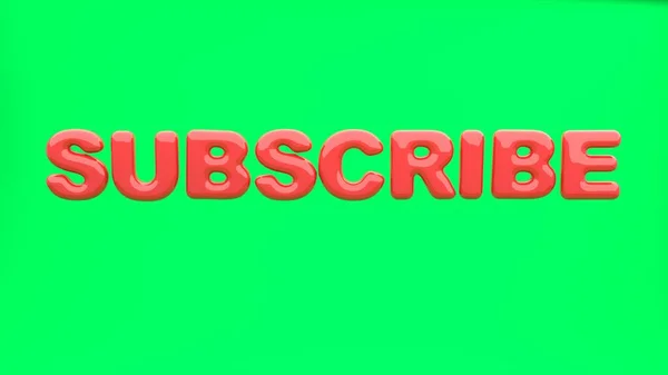 Subscribe message with 3D render text — Stock Photo, Image