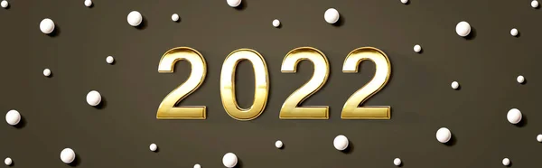 2022 Nový rok téma s bílými bonbóny tečky — Stock fotografie