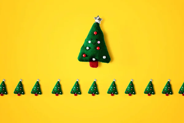 Christmas cushion trees overhead view — Stock Photo, Image