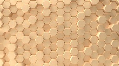 Soyut altıgen geometrik arkaplan - 3D oluşturma